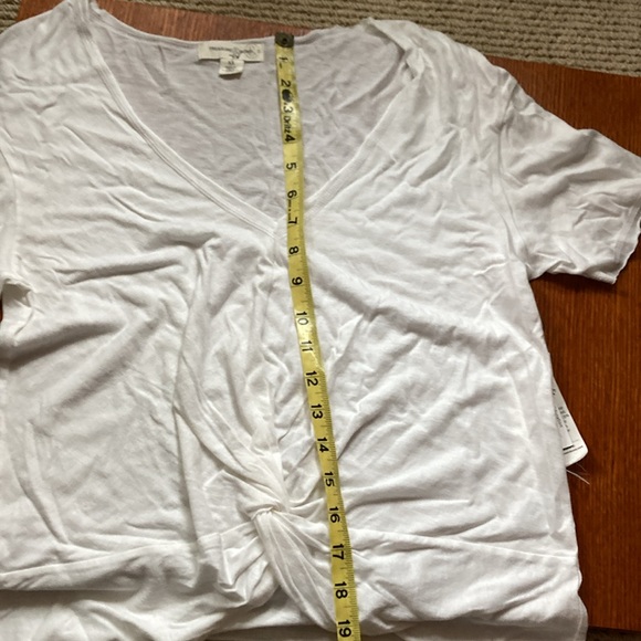 TREASURE & BOND twist tie front white top/t-shirt size XS 🥳🆕 NWT - Picture 10 of 11